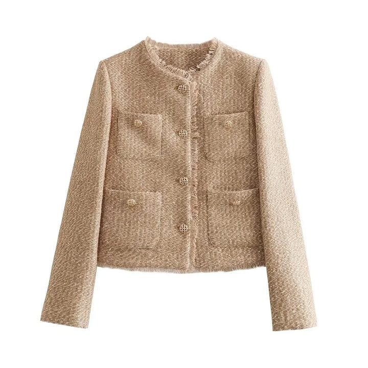 Elegant Short Jacket with Pockets-Jackets-Camden Fashion