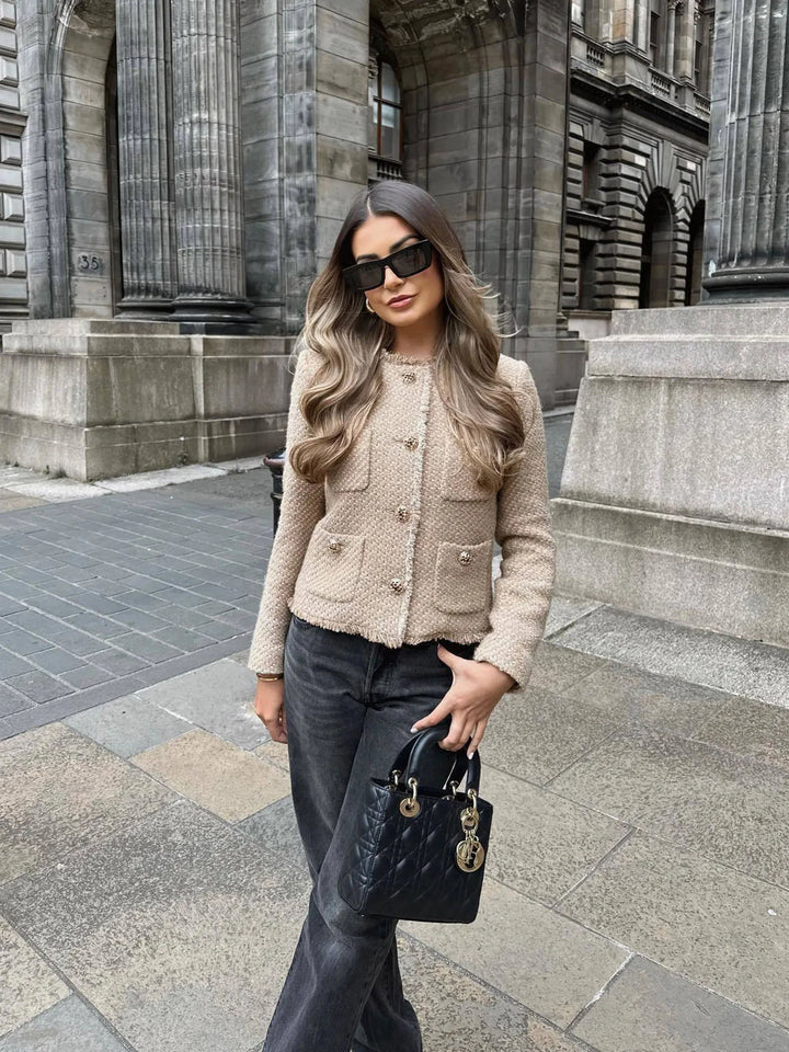Elegant Short Jacket with Pockets-Jackets-Camden Fashion