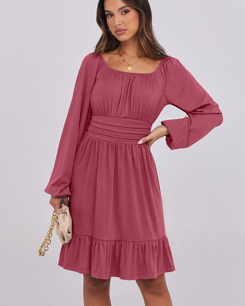 Women’s Square Neck Bodycon Midi Dress