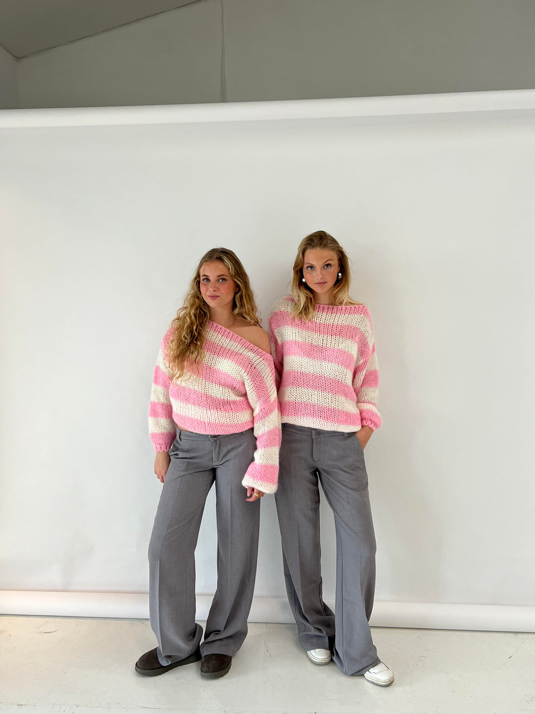 Striped Knitted Sweater for Women-Sweaters Women-Camden Fashion