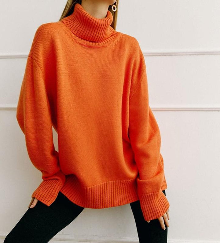 Stylish and Warm Turtleneck Sweater for Women-Sweater & Hoodies-Camden Fashion