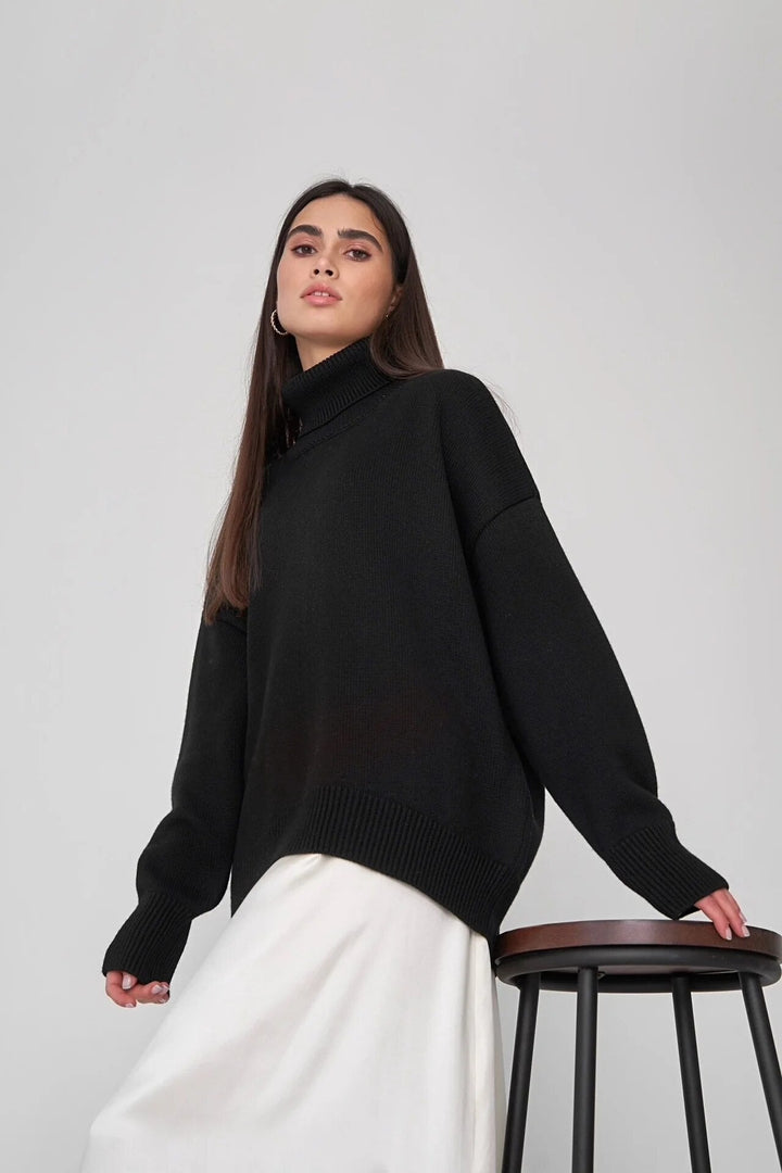 Stylish and Warm Turtleneck Sweater for Women-Sweater & Hoodies-Camden Fashion