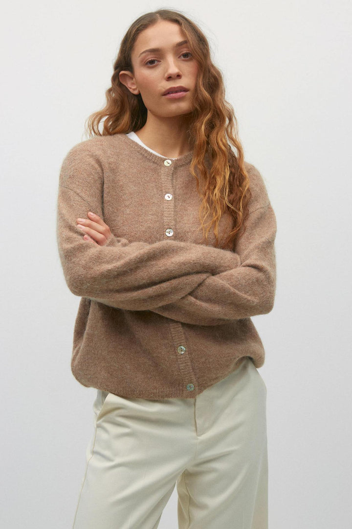Women’s Cardigan – Relaxed Fit – Soft Knit – Button Front – Ribbed Cuffs and Hem-Cardigans-Camden Fashion