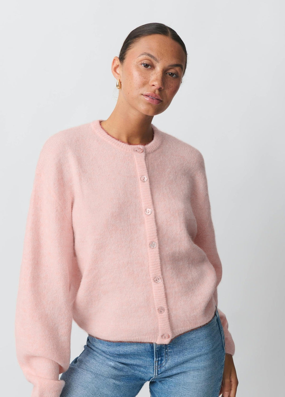 Women’s Cardigan – Relaxed Fit – Soft Knit – Button Front – Ribbed Cuffs and Hem-Cardigans-Camden Fashion