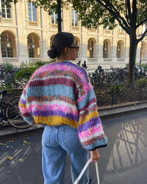 Women's Colorful Chunky Knit Cardigan with Open Front Design-Women Cardigans-Camden Fashion