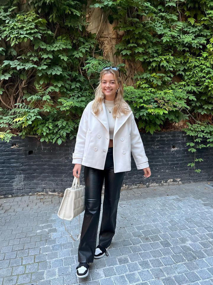 Women's Double-Breasted Wool Blend Coat-Winter Jacket Women-Camden Fashion