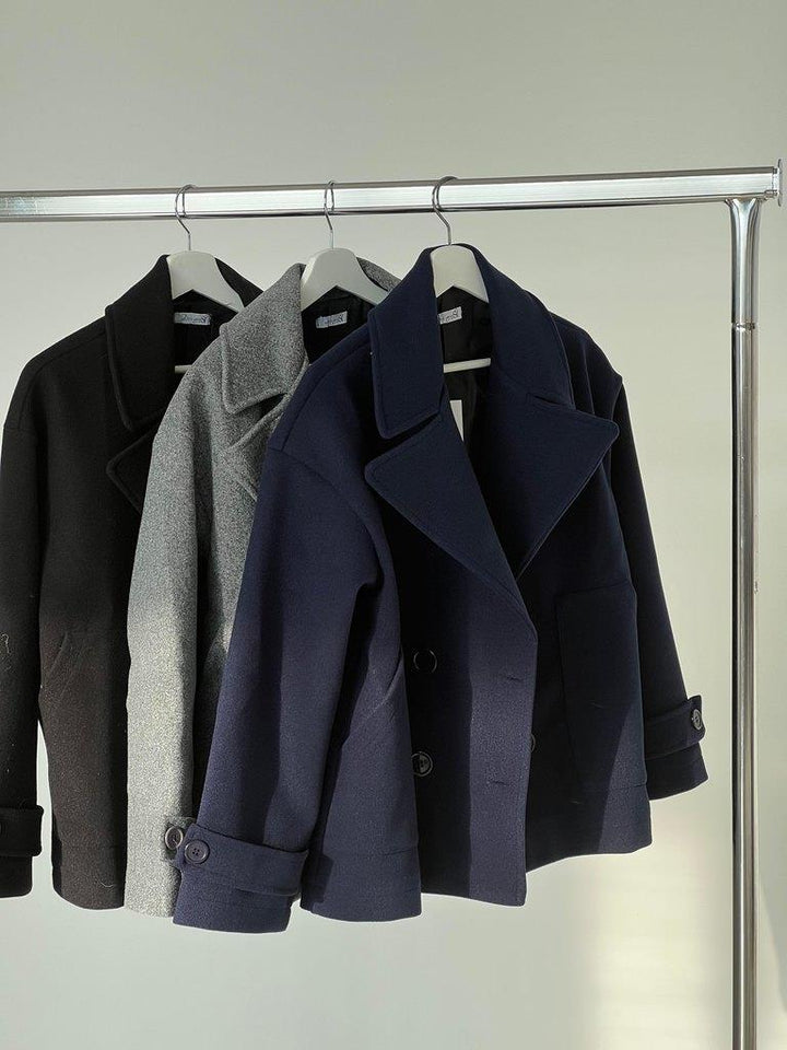 Women's Double-Breasted Wool Blend Coat-Winter Jacket Women-Camden Fashion