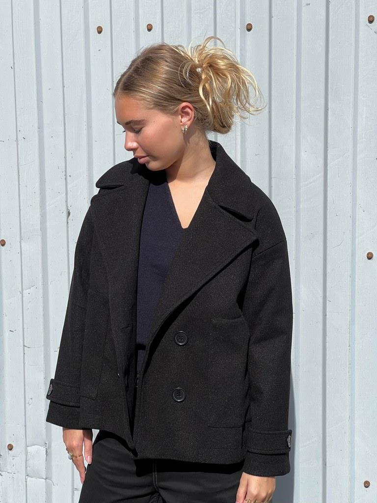 Women's Double-Breasted Wool Blend Coat-Winter Jacket Women-Camden Fashion