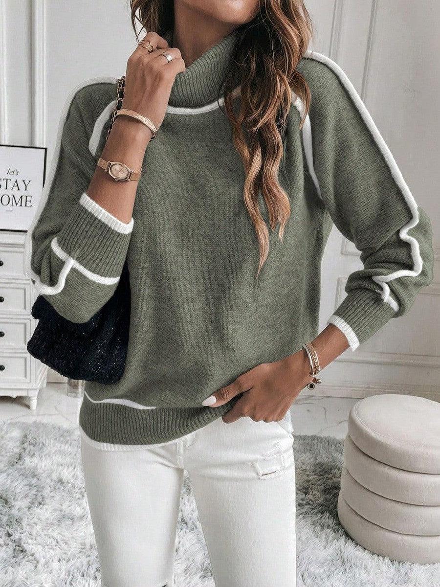 Women's Elegant Warm Lined Jumper-Women's Sweater-Camden Fashion