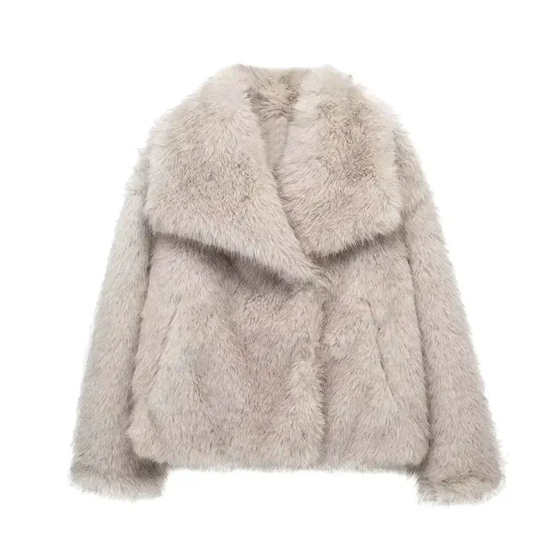 Women's Faux Fur Coat-Overcoat-Camden Fashion
