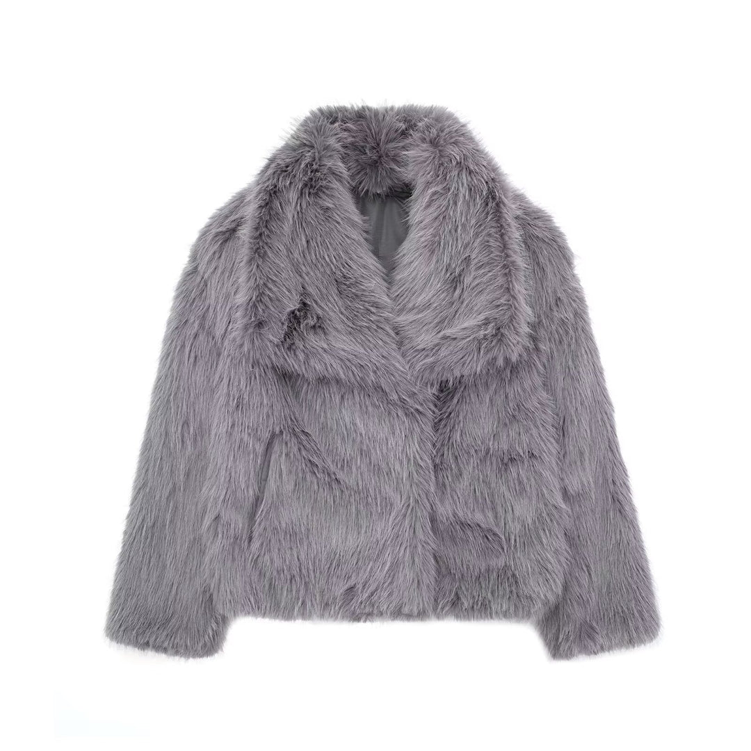 Women's Faux Fur Coat-Overcoat-Camden Fashion