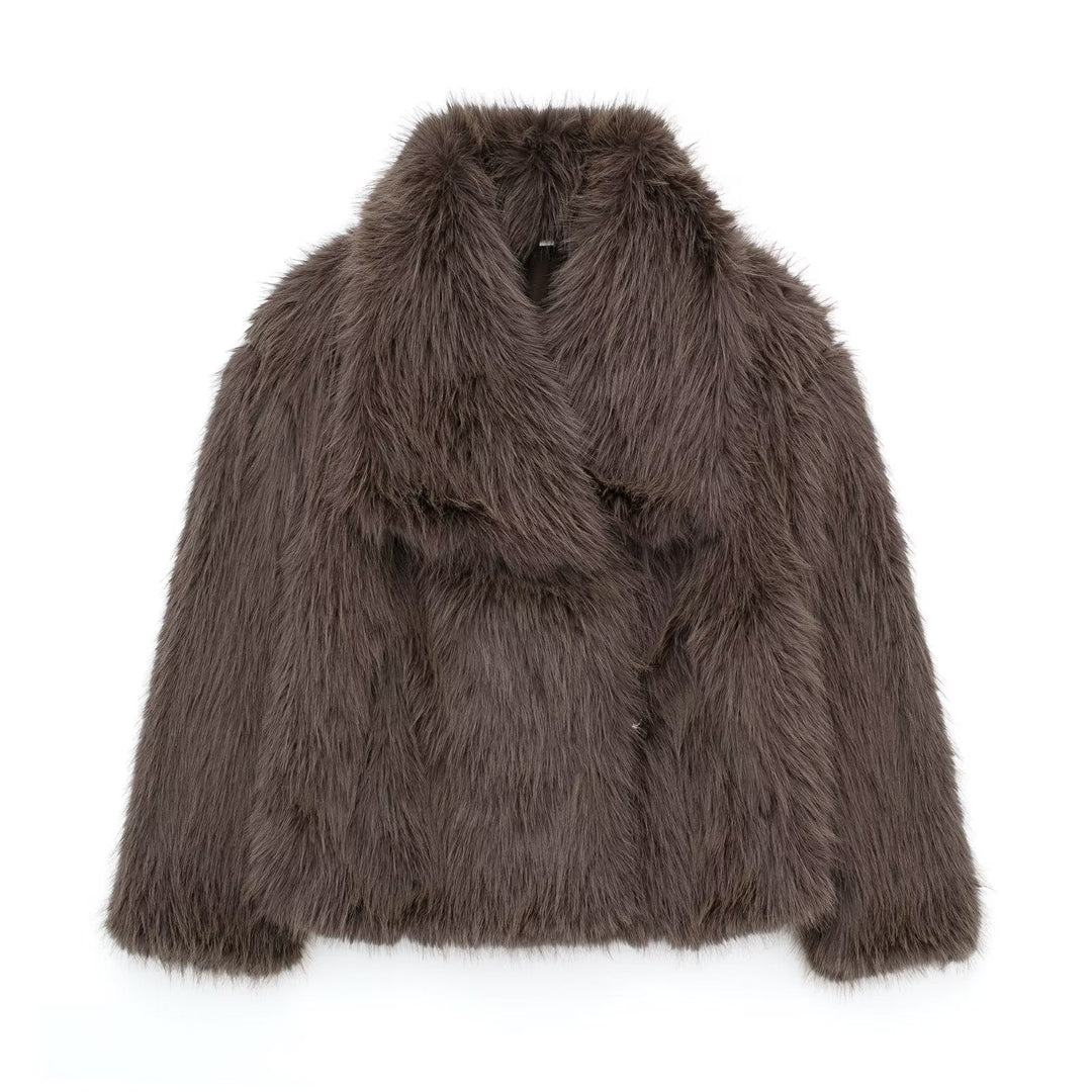Women's Faux Fur Coat-Overcoat-Camden Fashion