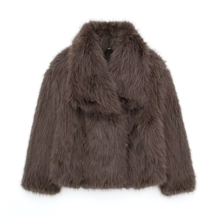 Women's Faux Fur Coat-Overcoat-Camden Fashion