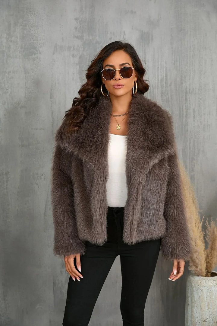 Women's Faux Fur Coat-Overcoat-Camden Fashion