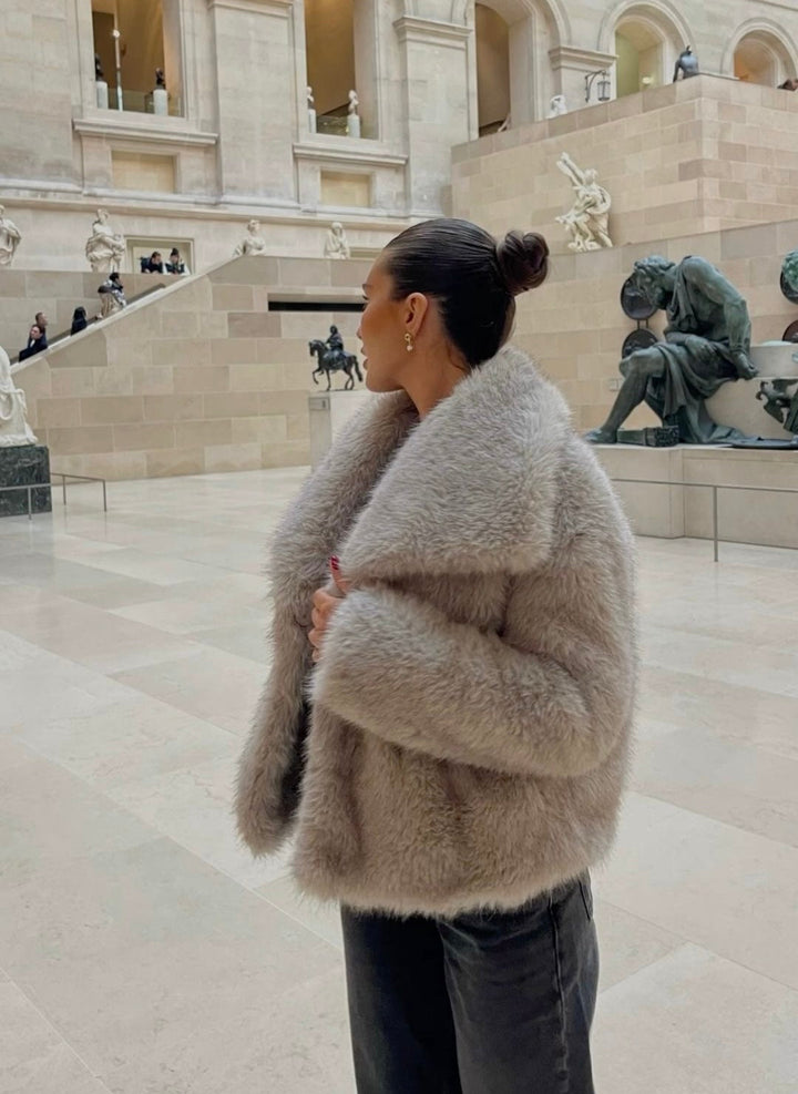 Women's Faux Fur Coat-Overcoat-Camden Fashion