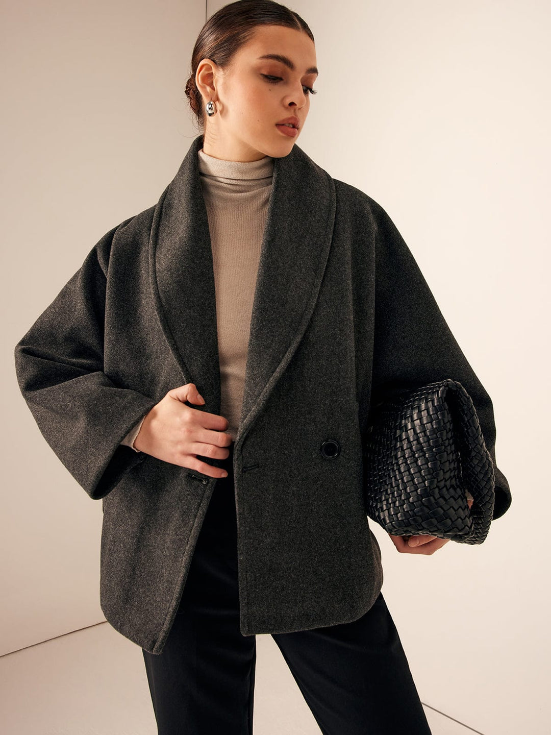 Women's Oversized Wool Blend Coat-Winter Jacket Women-Camden Fashion