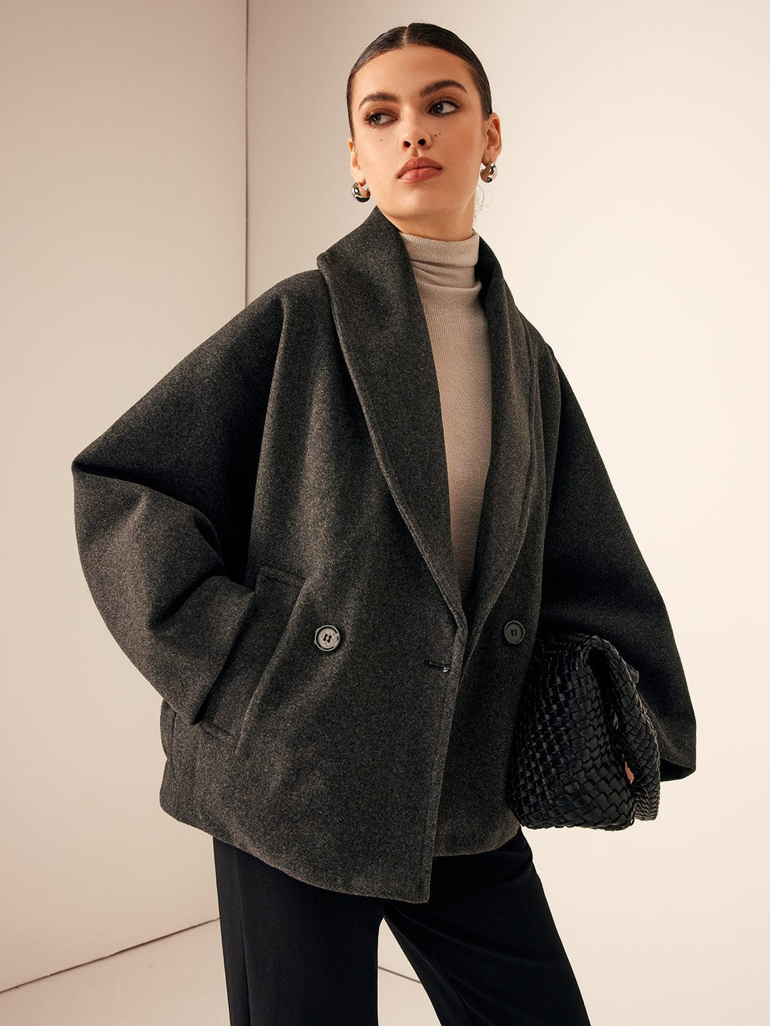 Women's Oversized Wool Blend Coat-Winter Jacket Women-Camden Fashion
