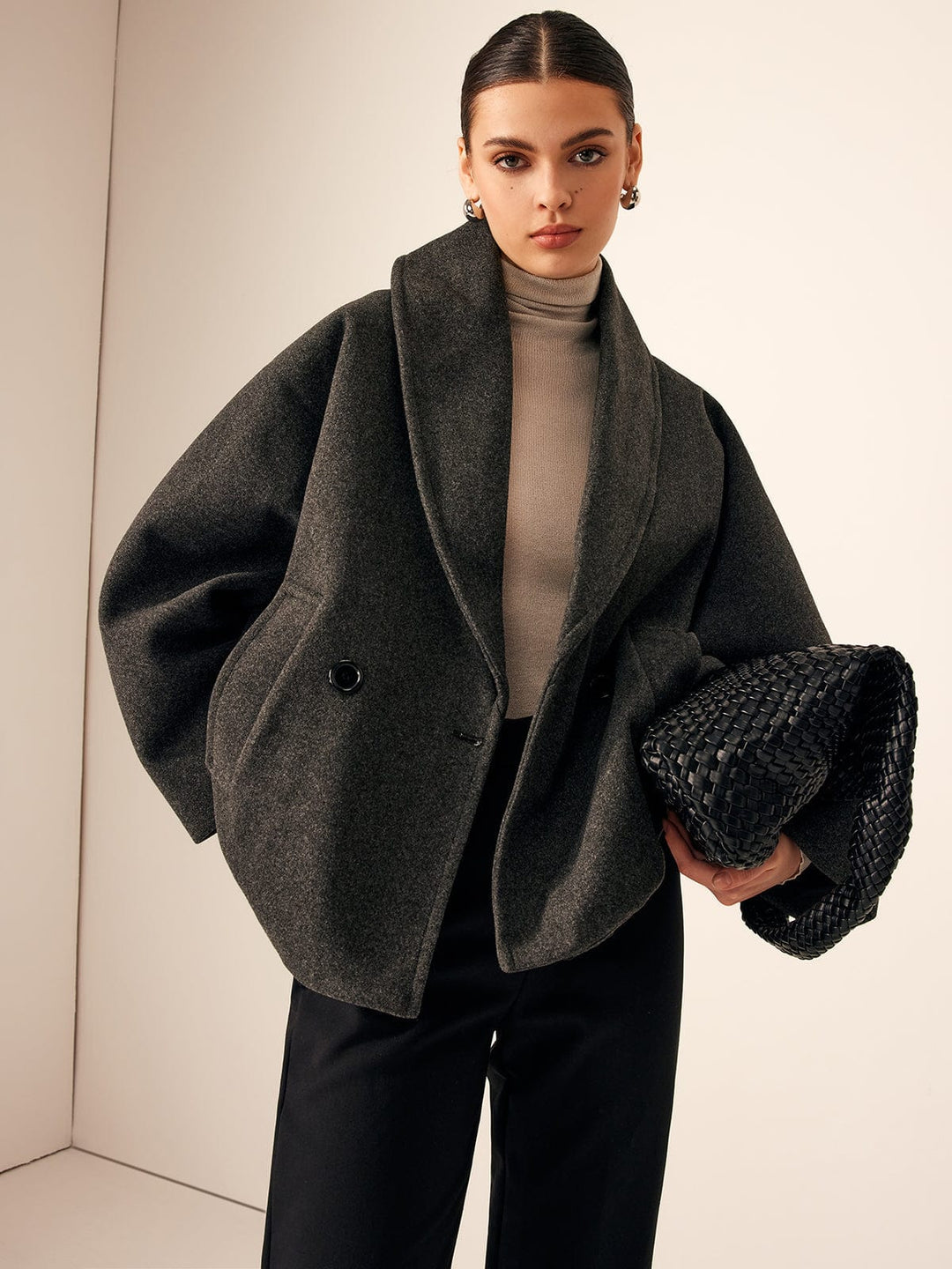 Women's Oversized Wool Blend Coat-Winter Jacket Women-Camden Fashion