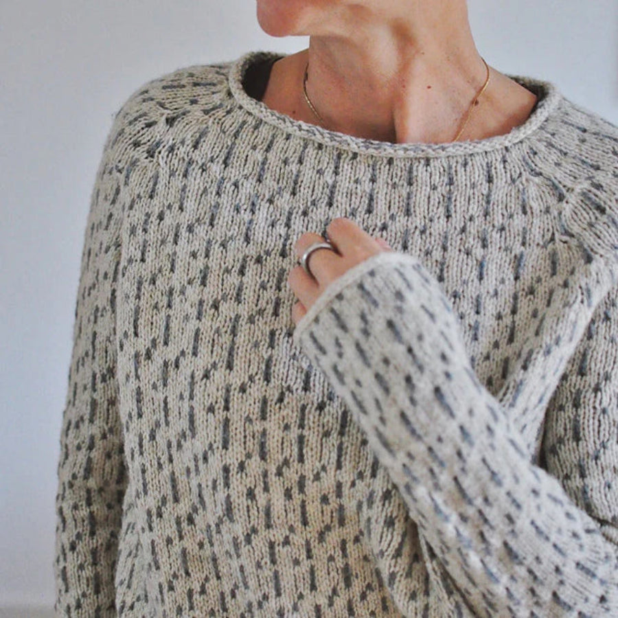 Women’s Round Neck Textured Knit Jumper with Ribbed Hem and Cuffs-Women Jumpers-Camden Fashion