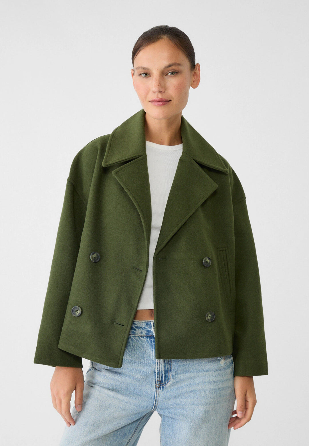 Women's Short Double-Breasted Coat-Women’s Coats-Camden Fashion