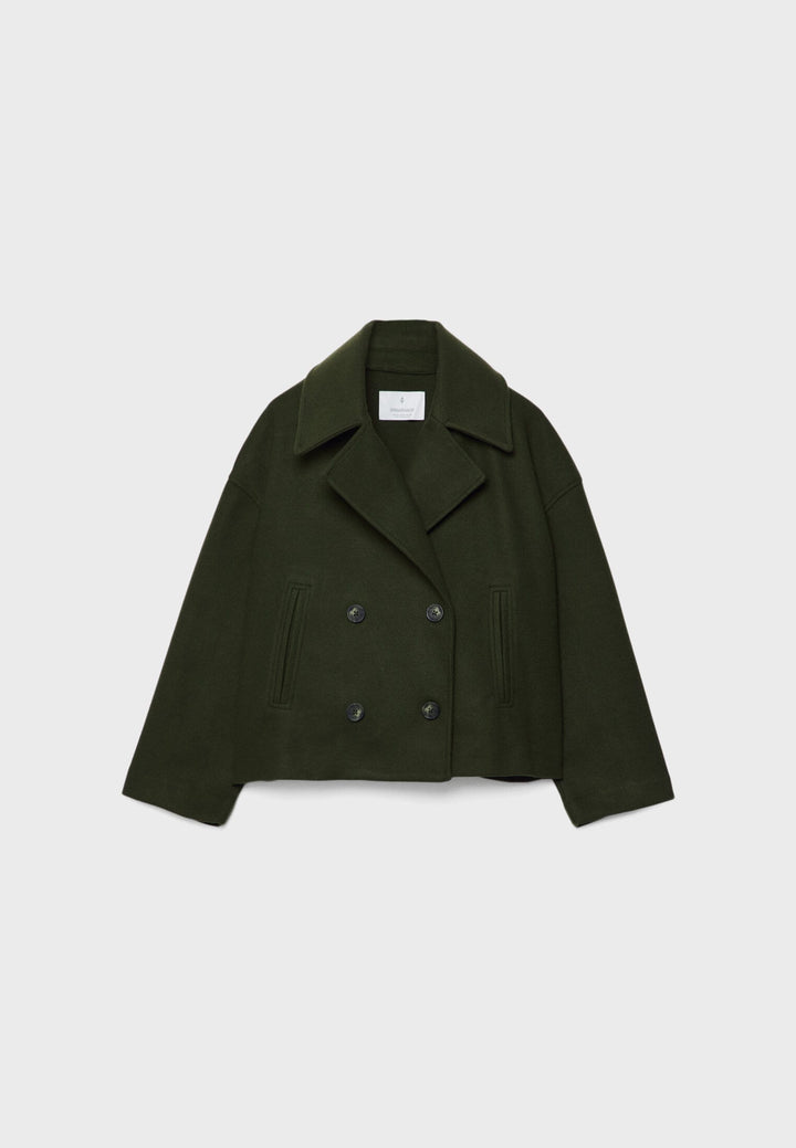Women's Short Double-Breasted Coat-Women’s Coats-Camden Fashion