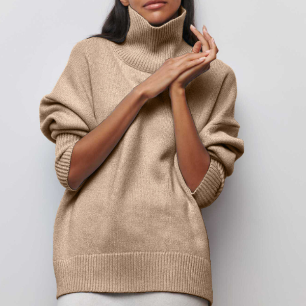 Women's Turtleneck Jumper-Sweater-Camden Fashion