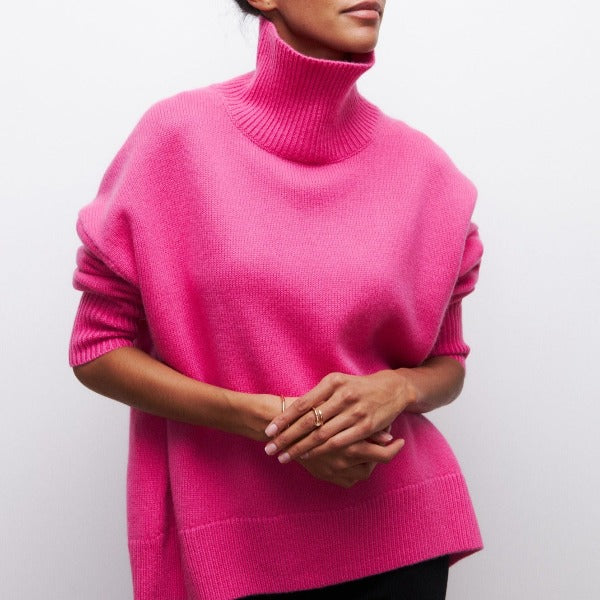 Women's Turtleneck Jumper-Sweater-Camden Fashion