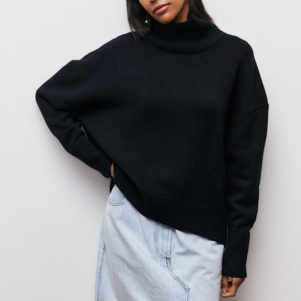 Women's Turtleneck Jumper-Sweater-Camden Fashion