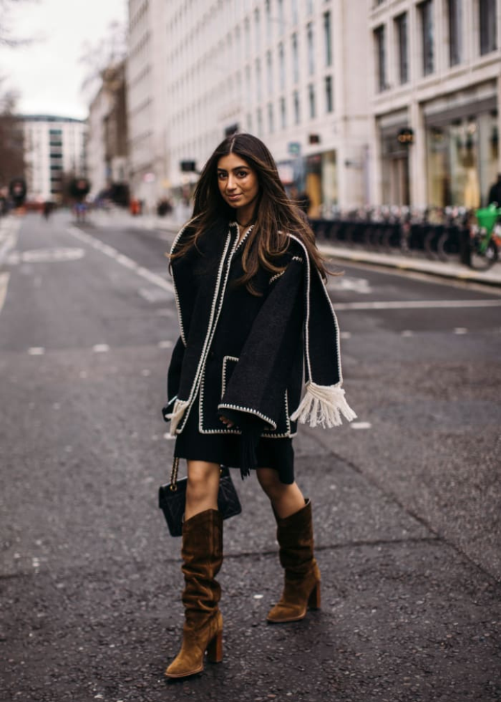 Women's Wool Coat with Scarf-Women’s Coats-Camden Fashion