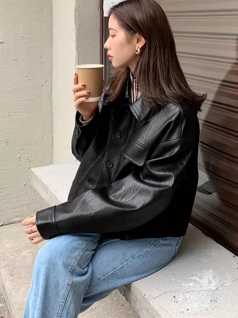 Vintage Button-Up Jacket for Women