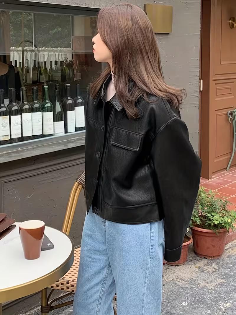 Vintage Button-Up Jacket for Women